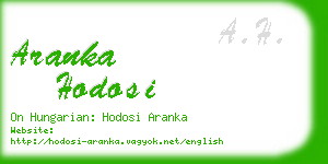 aranka hodosi business card